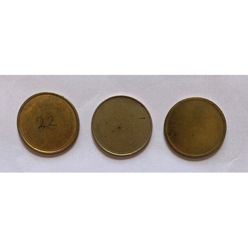 131 - Public House Tokens, late 19th / early 20th century, Auguste Bulteau Caves De Bordeaux Guernsey and ... 