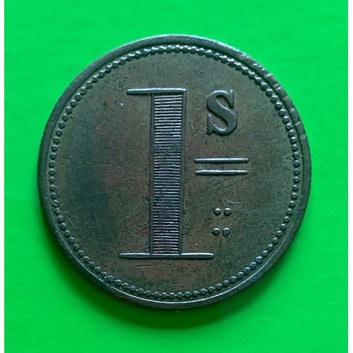 134 - John Terry Potato Merchant, Jersey, 1 shilling brass token, 26 mm (Mc Gammon C85).