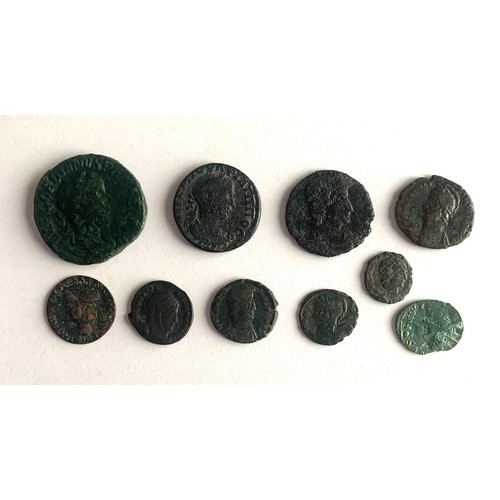 102 - A collection of Roman Bronze coins (10).