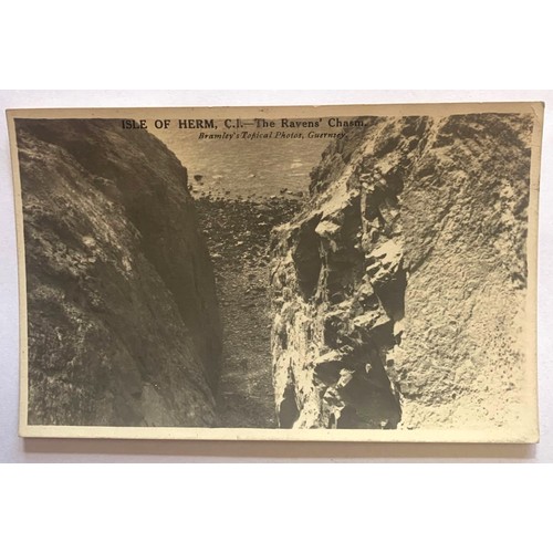 151 - Real photographic postcard by Thomas Bramley of Guernsey, Isle of Herm - The Raven's Chasm.
