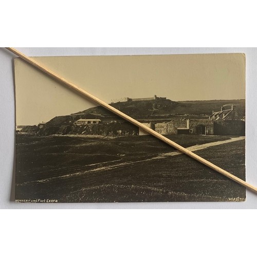 161 - Real photographic postcard by Westness, Nunnery and Fort Essex Alderney.
