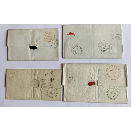 174 - British Postal History, Queen Victoria Penny Red stamps on wrapper and three entires (4).