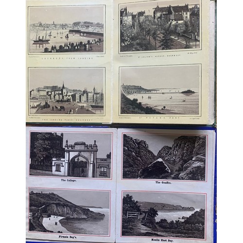 207 - Three Albums of Chromo-Lithographic views, The Royal Cabinet Album Guernsey, Jersey, Guernsey, Alder... 