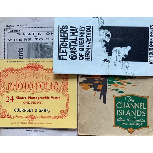 206 - Guernsey guides, books, pamphlets, map (7).