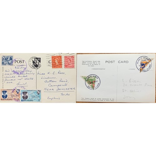 229 - Bailiwick of Guernsey, Jethou, Herm Island postcards, covers and postage labels.