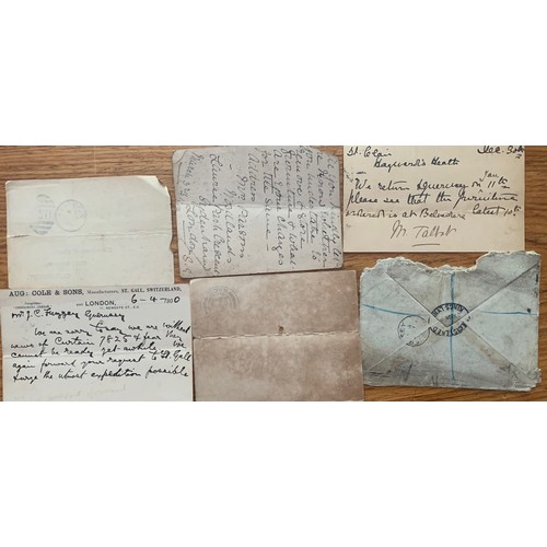230 - F.G.Fuzzy, Guernsey, a collection of 12 postcards and letters, some with Queen Victoria postage stam... 