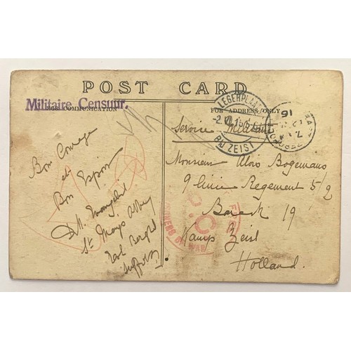 71 - Real photographic postcard by Thomas Bramley Guernsey, The Valley, Alderney, with postal history int... 