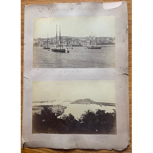 77 - Photograph circa 1900, St Peter Port Guernsey,  showing Picquet House, Market buildings, Prince Albe... 