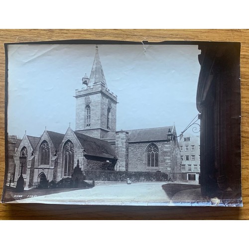 79 - Six Guernsey photographs circa 1900, St Julian's Avenue, Castle Cornet (2), Elizabeth College, Town ... 