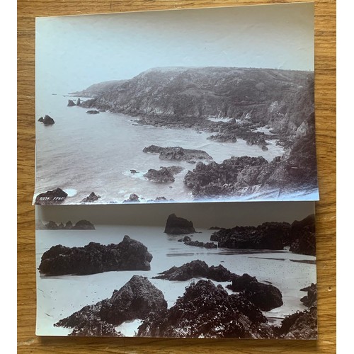 80 - Ten Guernsey photographs circa 1900, Moulin Huet, Pea Stacks, Le Gouffre and other similar Guernsey ... 