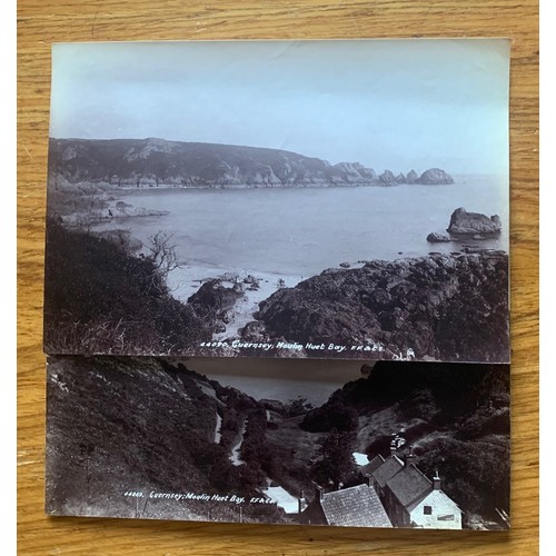 80 - Ten Guernsey photographs circa 1900, Moulin Huet, Pea Stacks, Le Gouffre and other similar Guernsey ... 