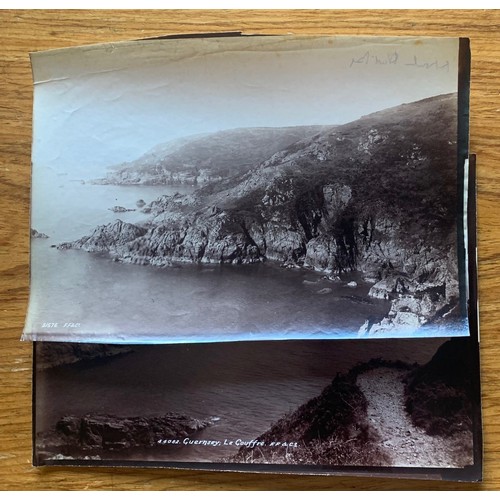 80 - Ten Guernsey photographs circa 1900, Moulin Huet, Pea Stacks, Le Gouffre and other similar Guernsey ... 
