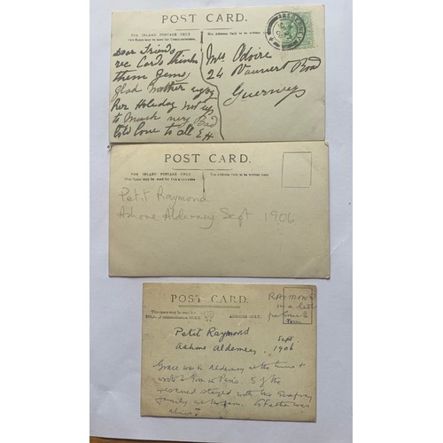 82 - Three Alderney postcards, (one smaller in size than usual by Le Cocq), the shipwreck of the Petit Ra... 