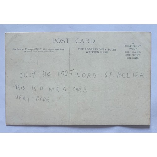 107 - Real photographic postcard, the naming of the Fire Engine Lord St Helier in Jersey 1905.