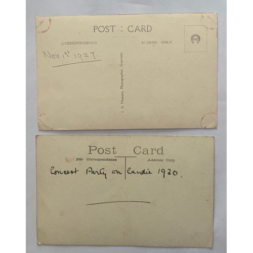 114 - Real photographic postcard by J.A.Hampson Guernsey, St Joseph's Concert party dated Nov. 1st 1927 ve... 