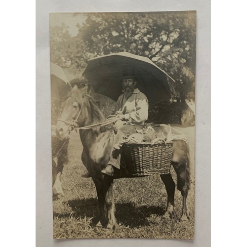 115 - Four real photographic postcards by Woodwards Guernsey. Farming scene together with three others (4)... 