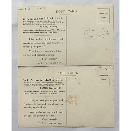 119 - Four printed commercial Guernsey growing industry postcards, two for E.H.Wheadon & Sons La Couture G... 