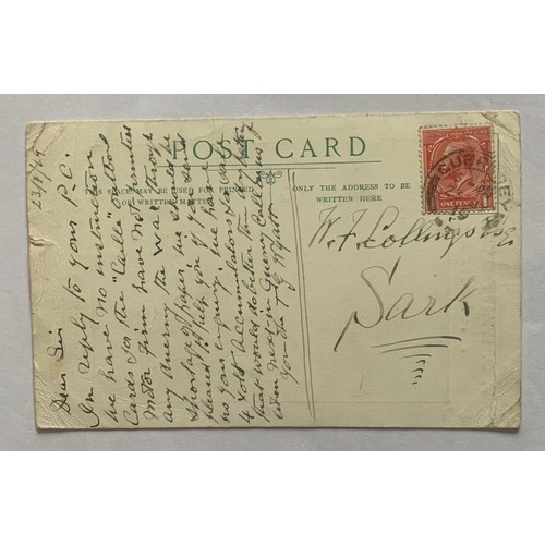 124 - A printed advertising postcard, T.G.Wyatt Motor Engineers North Clifton & New Street Guernsey, the f... 