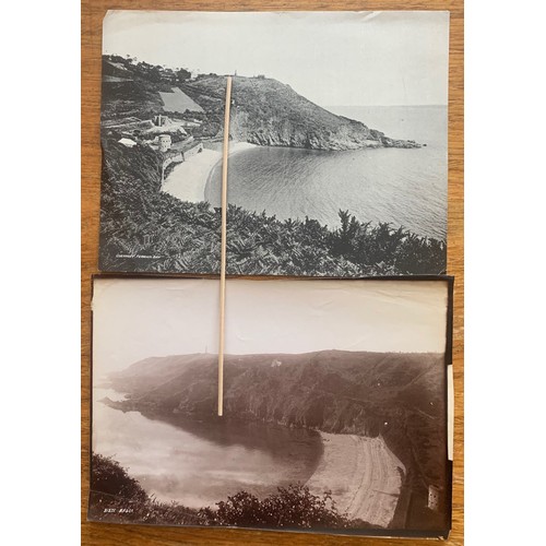 167 - A collection of eight photographs, Fermain Bay Guernsey and the surrounding area, various publishers... 