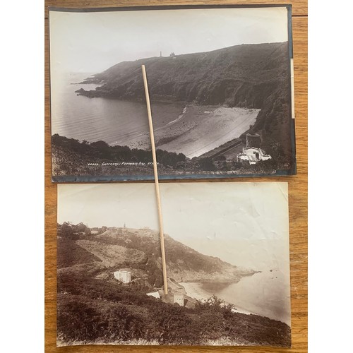 167 - A collection of eight photographs, Fermain Bay Guernsey and the surrounding area, various publishers... 
