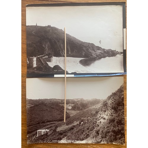 167 - A collection of eight photographs, Fermain Bay Guernsey and the surrounding area, various publishers... 