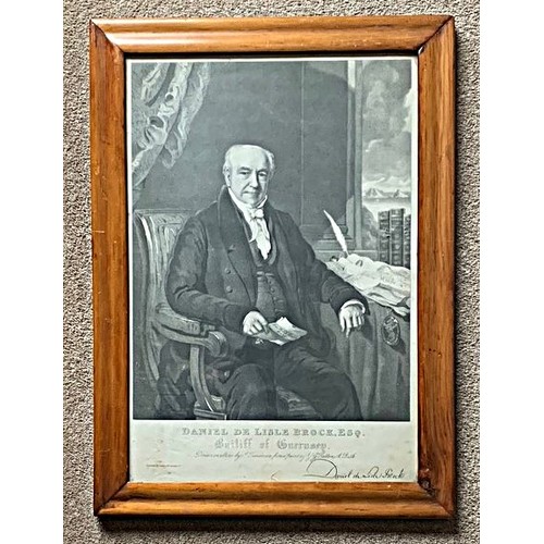 4 - Daniel De Lisle Brock Esq. Bailiff of Guernsey, lithograph drawn on stone by J.Taudevin from a paint... 