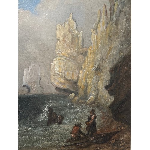 79 - English School, 19th century, Les Autelets Sark, oil on metal, 18.5 x 25cm. * Provenance - The late ... 