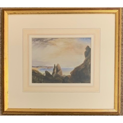 60 - English School (Early 19th century) Devil's Hole Jersey, watercolour, together with two similar Jers... 