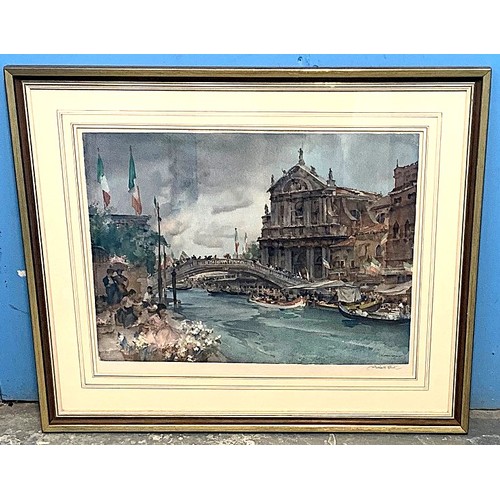 141 - Sir William Russell Flint RA ROI (Scottish 1880-1969) Venetian Festival, limited edition of 850 sign... 