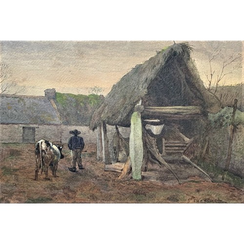 152 - John H.E.Partington (British/American 1843-1899) Amish Farm, California, USA, watercolour, signed lo... 