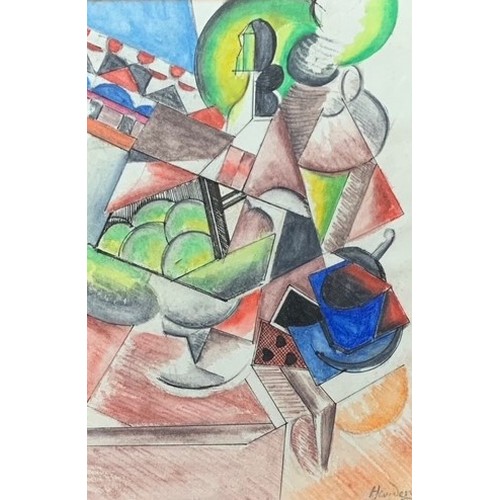 146 - Margaret Nessler Hayden (American born 1936) Abstract, watercolour signed lower right, 26 x 17.5cm.