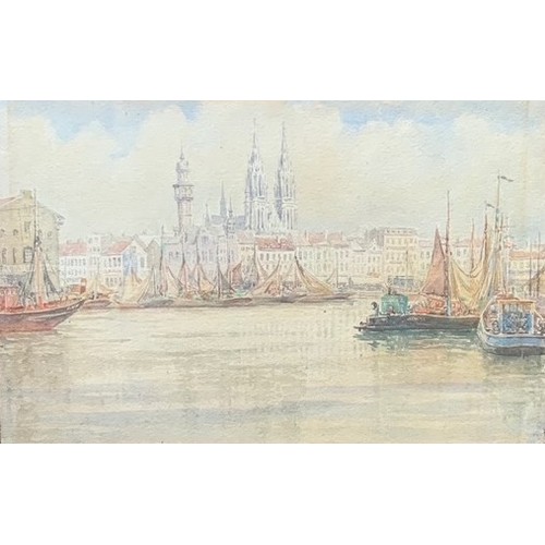 161 - English School 19th century, Ostend, watercolour, unsigned, 25 x 36cm.