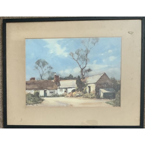 190 - Charles Eyres Simmons (British 1872-1955)  A Farmhouse, watercolour, signed lower left,  24 x 34cm.