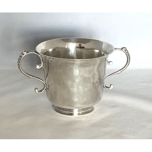 16 - A Guernsey pattern silver Christening cup, by IH (Jean Hardy Guernsey circa 1725-1785) with flared r... 