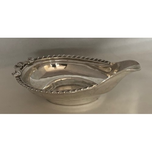 46 - A 19th century Indian colonial silver pap boat, by Hamilton & Co. Calcutta circa 1830, of oval form ... 