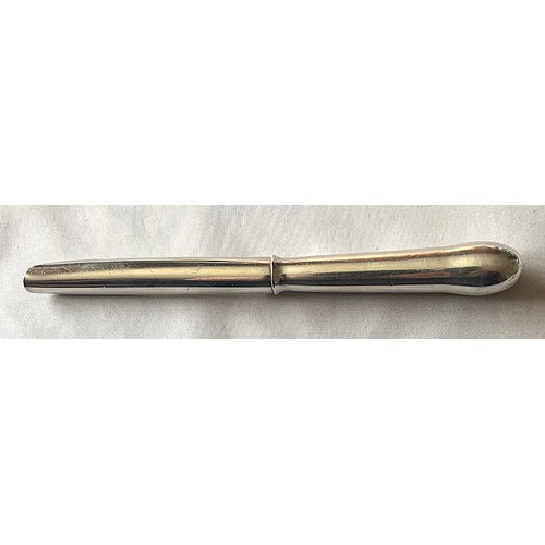 23 - George III style  silver apple corer, maker WF in a heart-shaped punch with no other hallmarks, weig... 