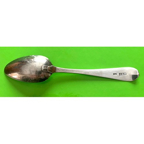 85 - Channel Islands silver - A silver teaspoon by Jean Le Page (Guernsey 1799-1836) with bright cut engr... 