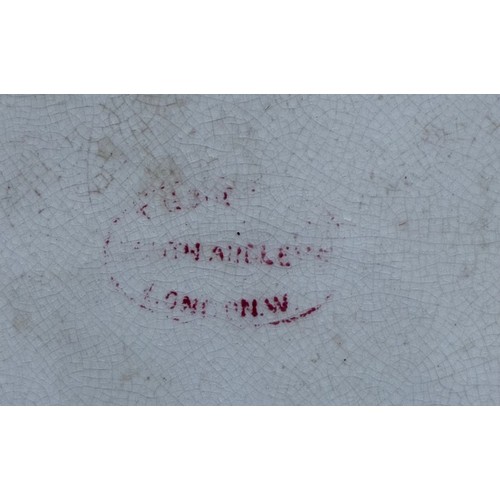 28 - Wemyss Ware pottery bowl of large proportions, decorated with twenty-three black painted Cockerels a... 