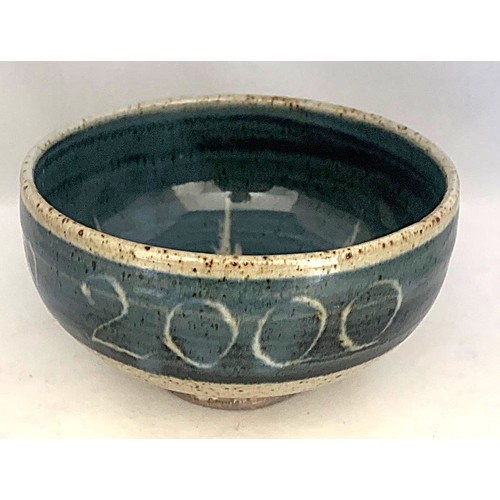 8 - Alderney Pottery Millenium bowl, made to commemorate the year 2000, A Ltd. edition, rarely seen. 13c... 