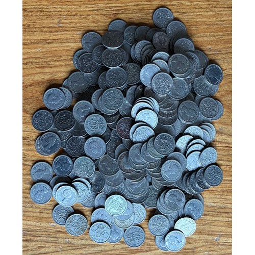 16 - Rosewood box containing coins, cloth badges, banknotes etc.