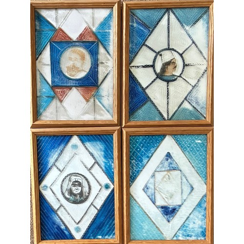 18 - Various ceramic tiles and framed glass panels.