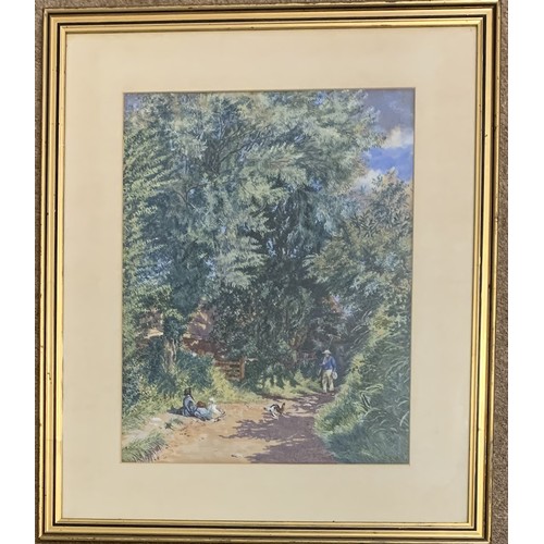 35 - Annie W. Lakes, Guernsey 19th century, (A listed pupil of Paul Jacob Naftel), Returning from the fie... 