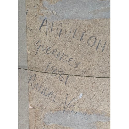 40 - Randall Vogan (French 19th century) Cannon Rock in Petit Port Bay Guernsey, watercolour, signed and ... 