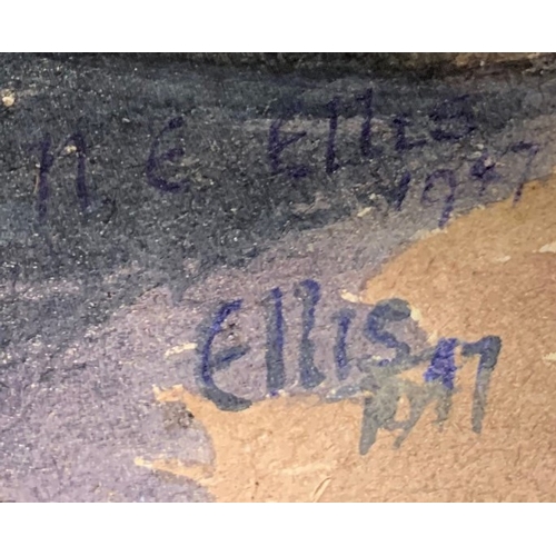 50 - N.E.Ellis (20th century) Town Church and seafront from Albert Marina, Guernsey, watercolour signed a... 