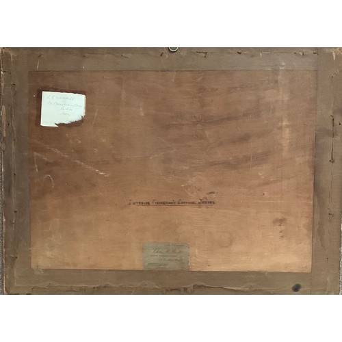 51 - Thomas Watt Cafe (British 1817-1909) The interior of a Jersey Fisherman's cottage, watercolour, 30 x... 