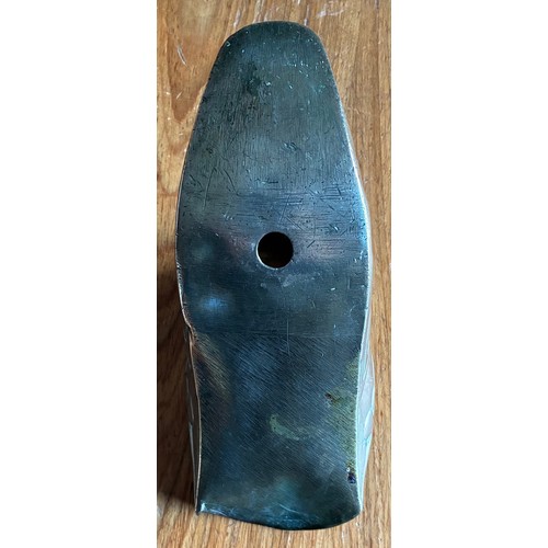 6 - A vintage Spanish Conquistador brass stirrup, with engraved decoration, 27 x 12cm.