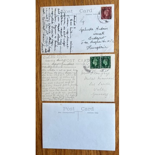121 - Three real photographic postcards by W. & E. Bailey Valongy Alderney, Victoria Hotel plus two others... 