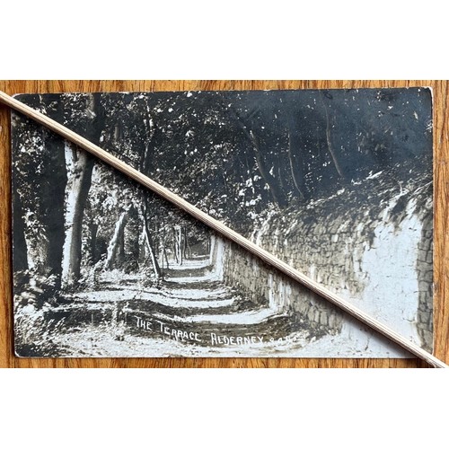 126 - Real photographic postcard, The Terrace Alderney.