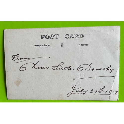 128 - Real photographic postcard by Thomas Bramley Guernsey, Presentation of Drums, Bugles, Flags & Medals... 