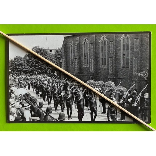 133 - Real photographic postcard, Guernsey Church Parade, Victor Hugo celebrations July 1914.